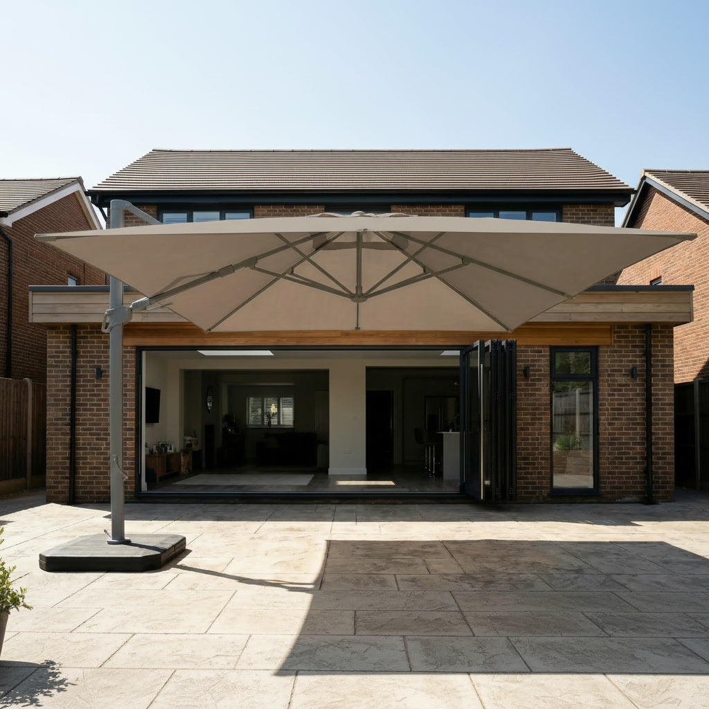 Atlas 3m x 3m Square Cantilever Parasol in Taupe