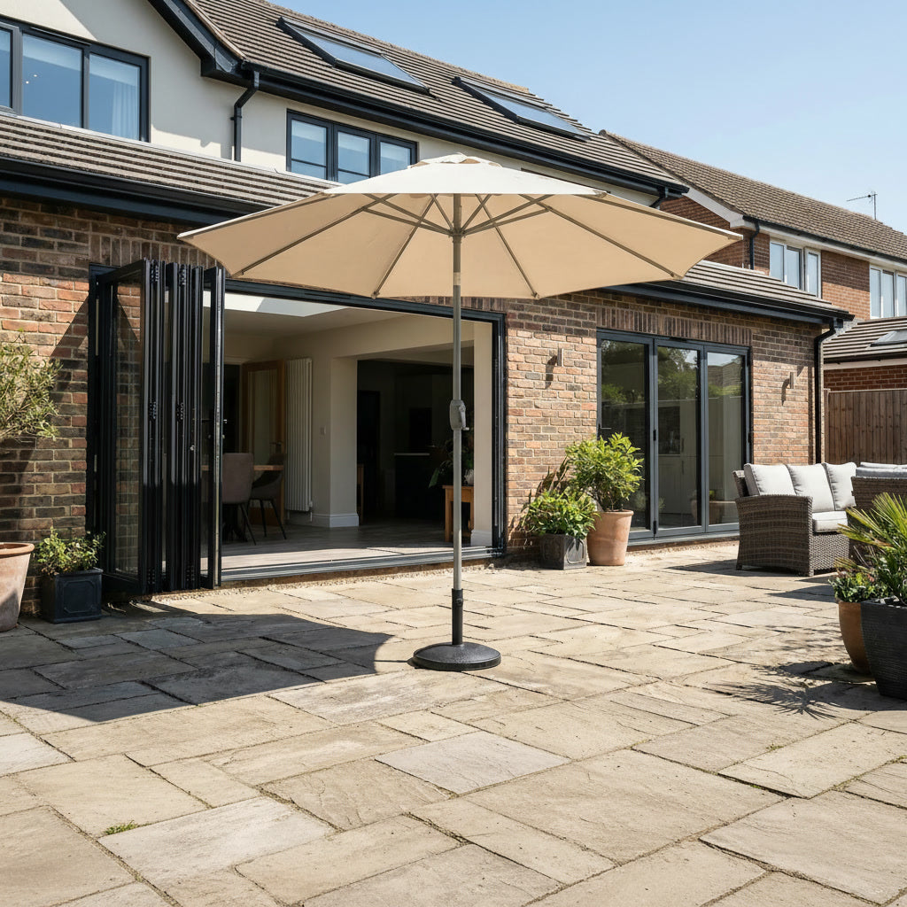 Halo 3m Round Parasol in Beige