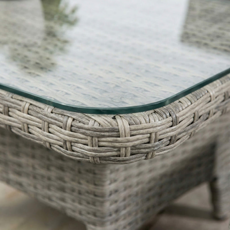 Juniper Corner Dining Set with Rising Table & 3 Footstools