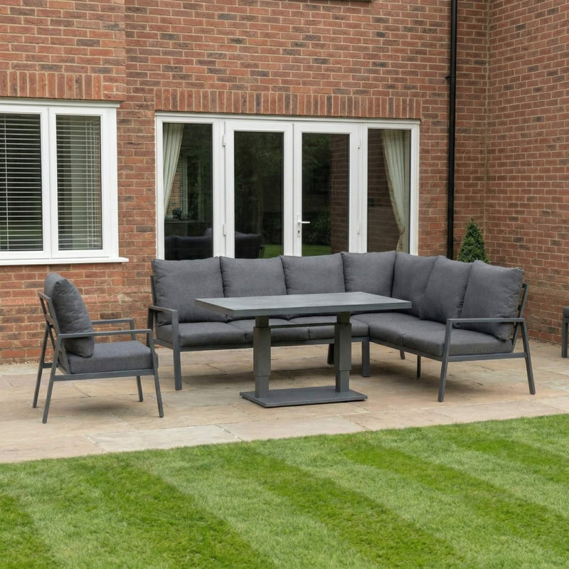 Callen Corner Dining Set with Rising Table, Chair, and Footstool