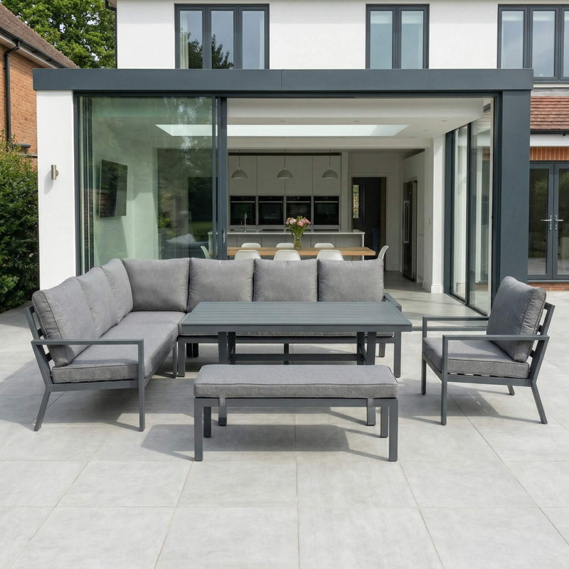 Callen Corner Dining Set with Rising Table, Chair, and Footstool