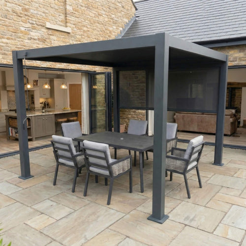 Meridian 3m x 3m Aluminium Louvred Pergola