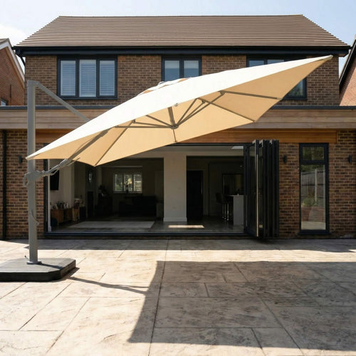 Atlas 3m x 3m Square Cantilever Parasol in Beige