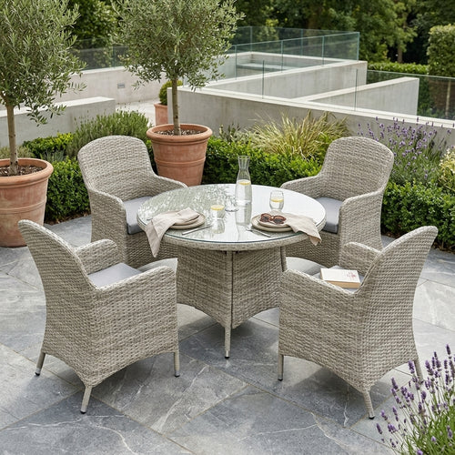 Juniper 4 Seat Round Dining Set