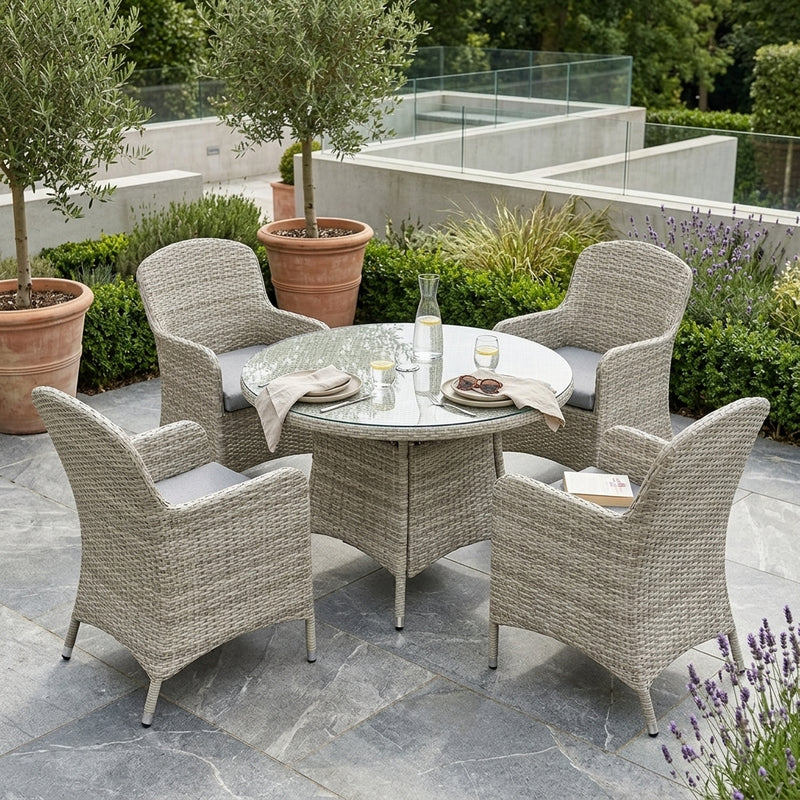 Juniper 4 Seat Round Dining Set
