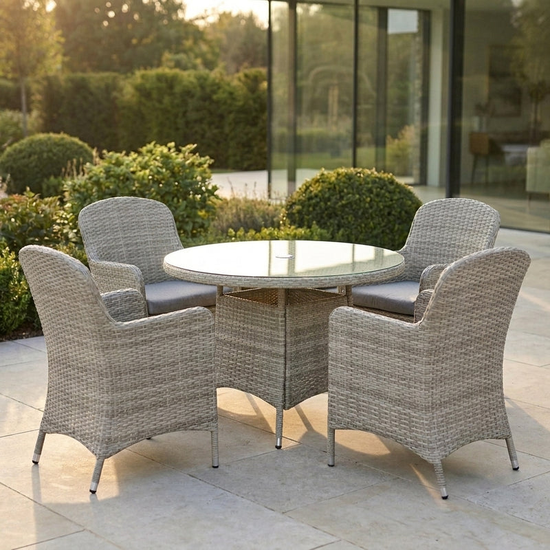 Juniper 4 Seat Round Dining Set