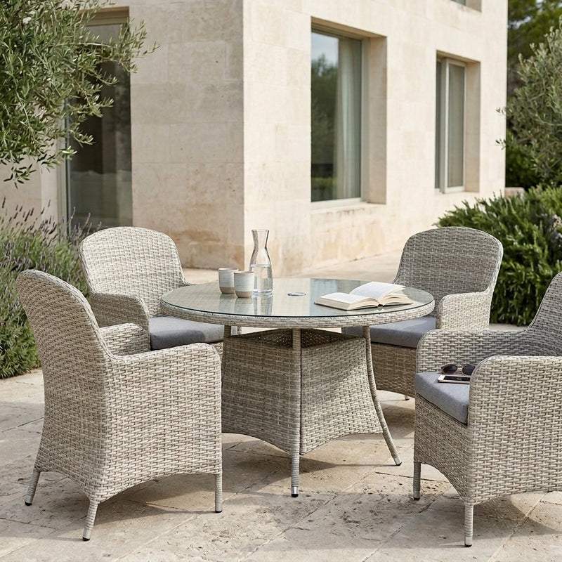 Juniper 4 Seat Round Dining Set