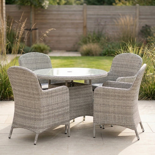 Juniper 4 Seat Round Dining Set