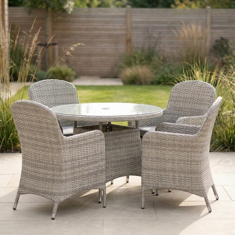 Juniper 4 Seat Round Dining Set