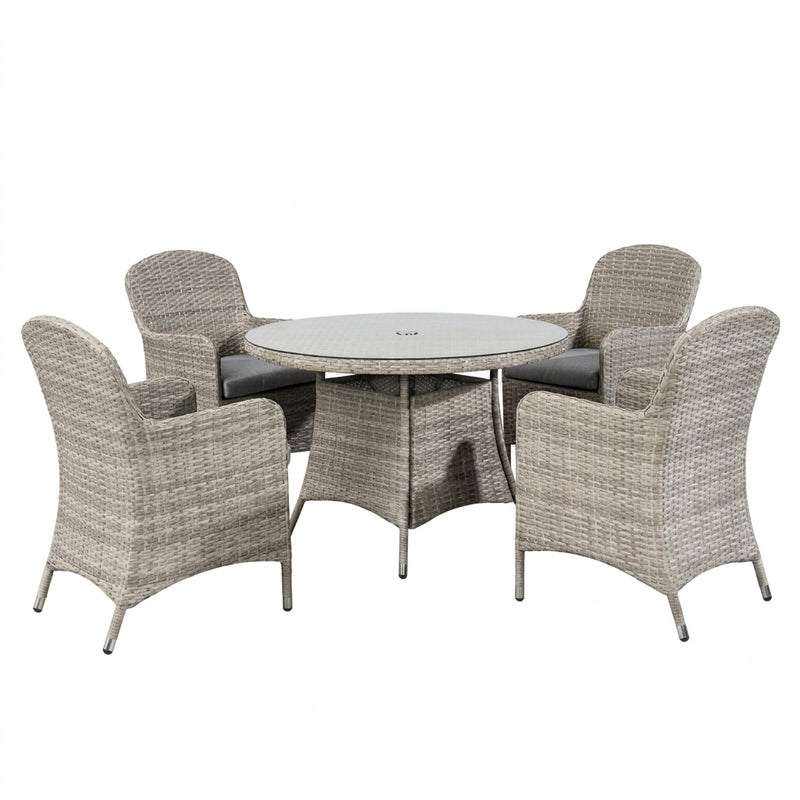Juniper 4 Seat Round Dining Set