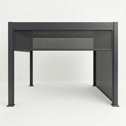 3mx3m Aluminium Pergola with three manual pull down blinds