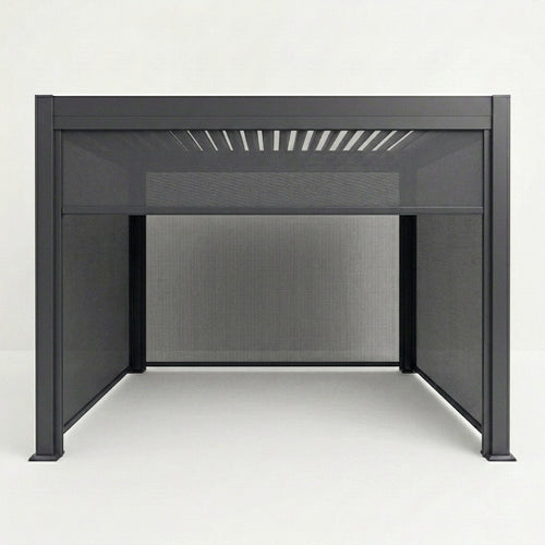 3mx3m Aluminium Pergola with three manual pull down blinds