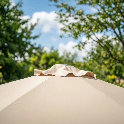 Halo 3m Round Aluminium Parasol in Beige