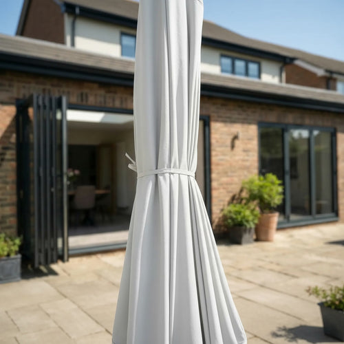 Halo 3m Round Aluminium Parasol in Ecru