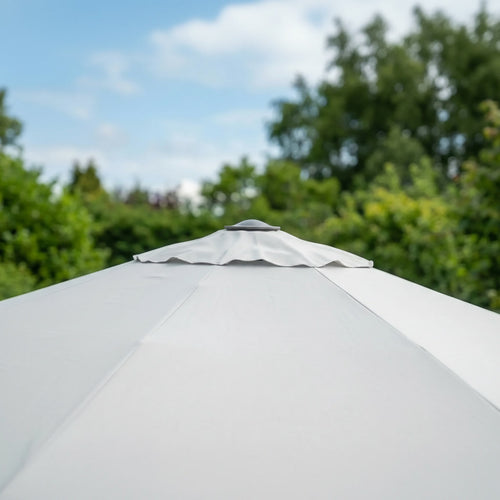 Halo 3m Round Aluminium Parasol in Ecru