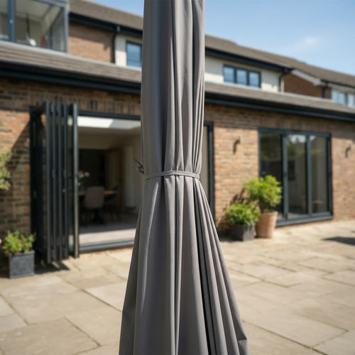 Halo 3m Round Aluminium Parasol in Taupe