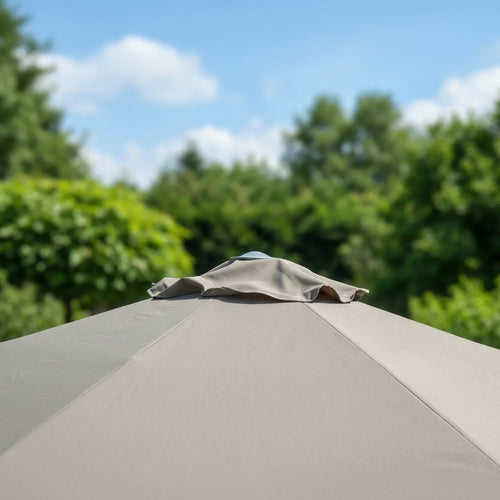 Halo 3m Round Aluminium Parasol in Taupe