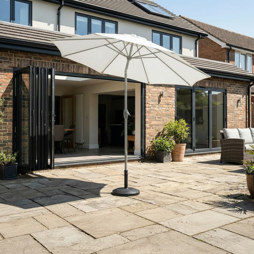 Halo 3m Round Aluminium Parasol in Ecru