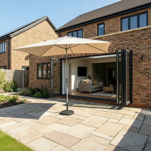 Halo 3m x 2m Rectangular Aluminium Parasol in Beige