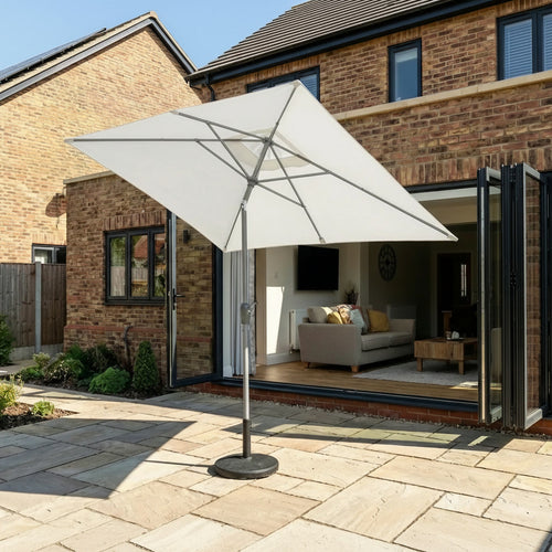 Halo 3m x 2m Rectangular Aluminium Parasol in Ecru