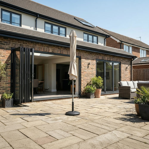 Halo 3m Round Aluminium Parasol in Beige