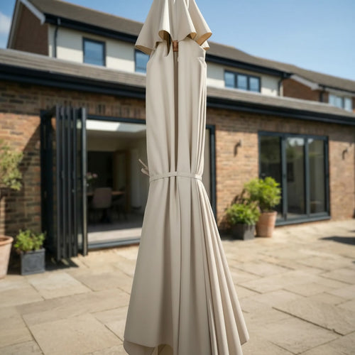 Halo 3m Round Aluminium Parasol in Beige