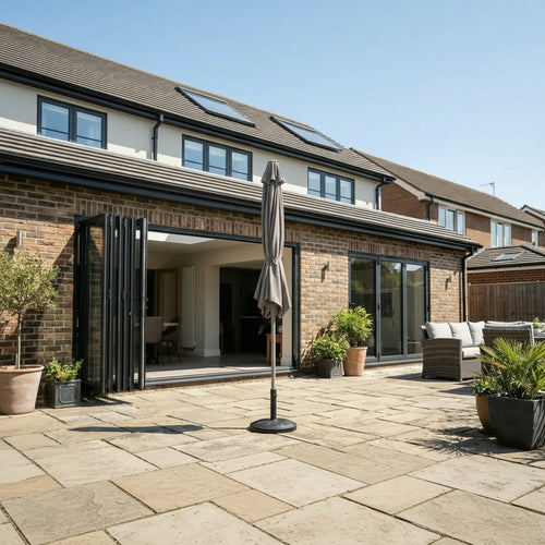Halo 3m Round Aluminium Parasol in Taupe